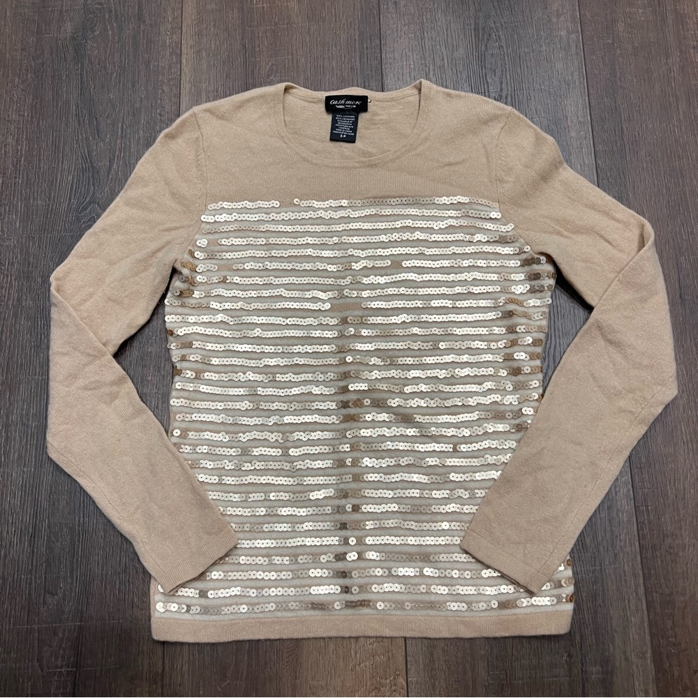 Lord & Taylor cashmere sequins sweater